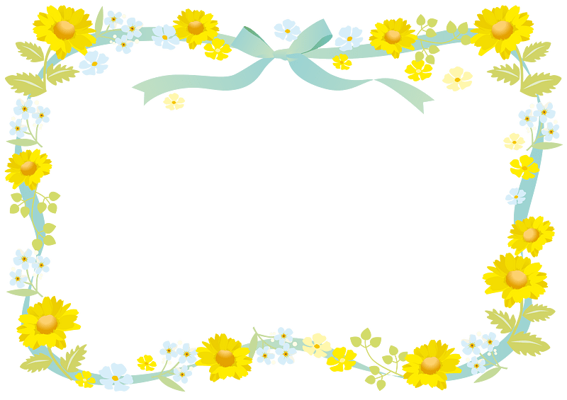 Ribbon flower frame