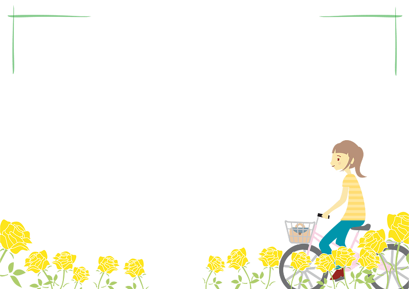 Rose woman bicycle