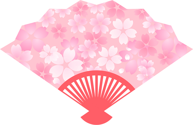 Sakura folding fan