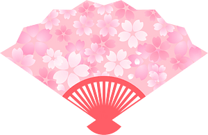 Sakura folding fan