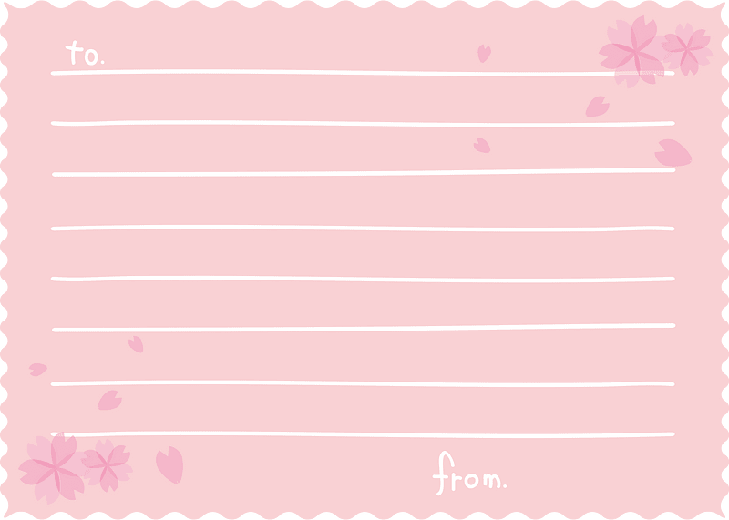 Sakura message card