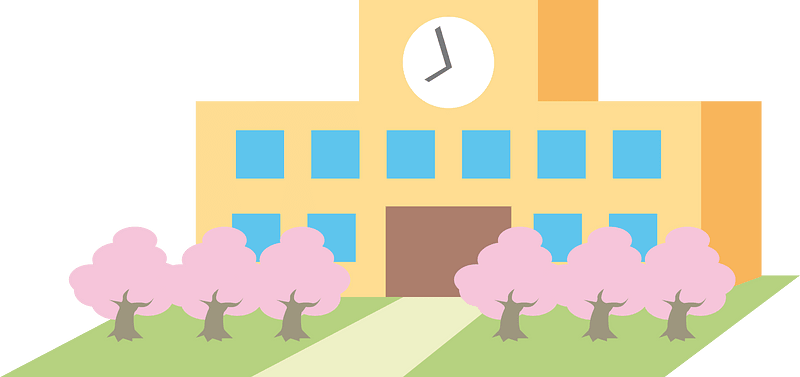 School cherry blossoms
