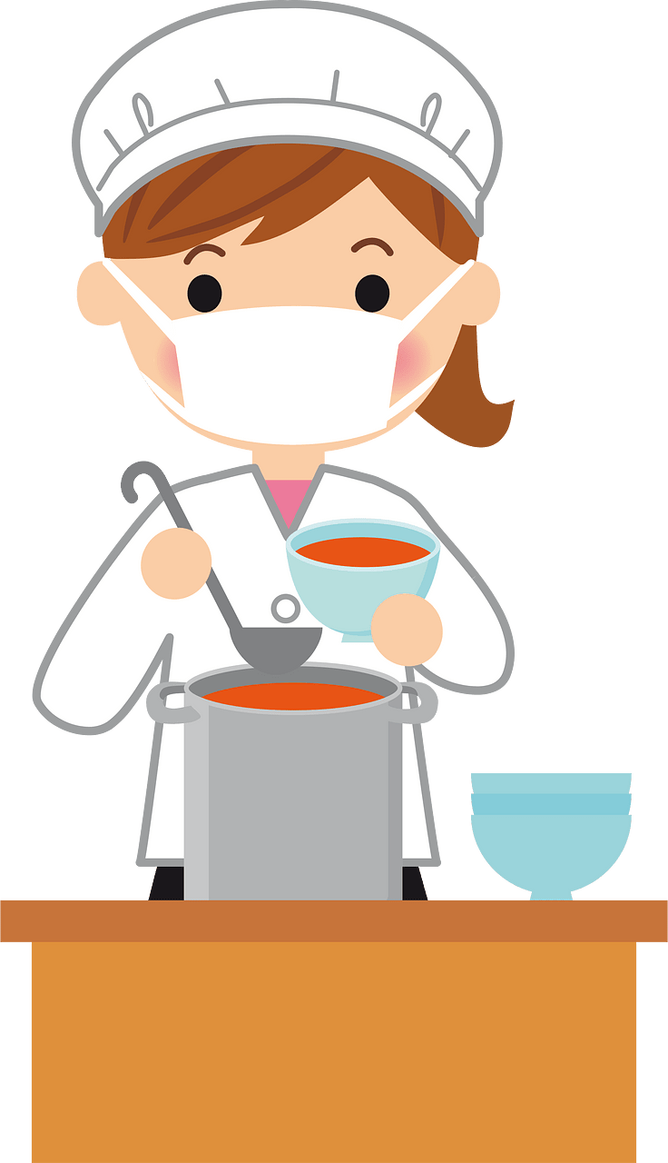 School lunch duty girl