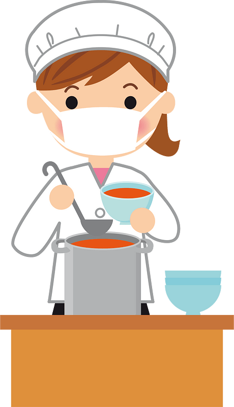 School lunch duty girl