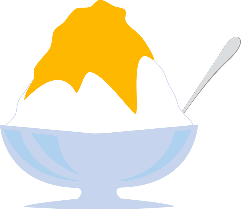 Shaved ice dessert