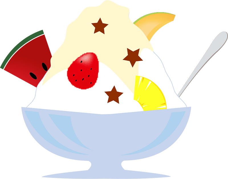 Shaved ice dessert