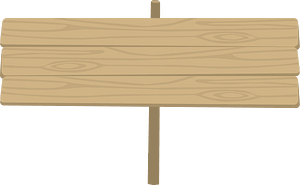 Signboard wood