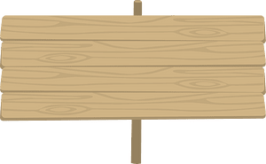 Signboard wood