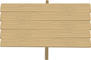 Signboard wood