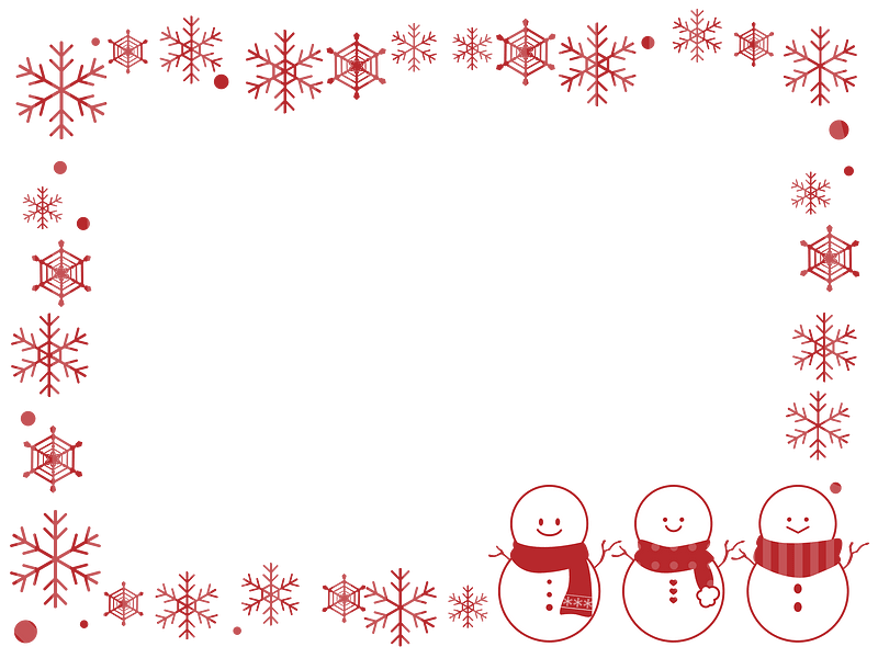 Snoman snowflake frame