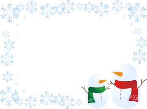 Snowman snowflake frame