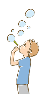 Soap bubble boy