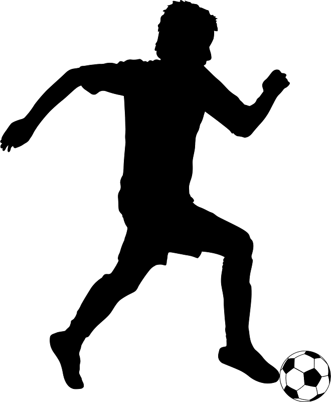 Soccer player silhouette