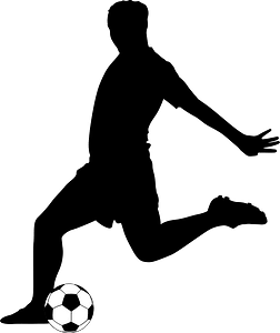 Soccer player silhouette