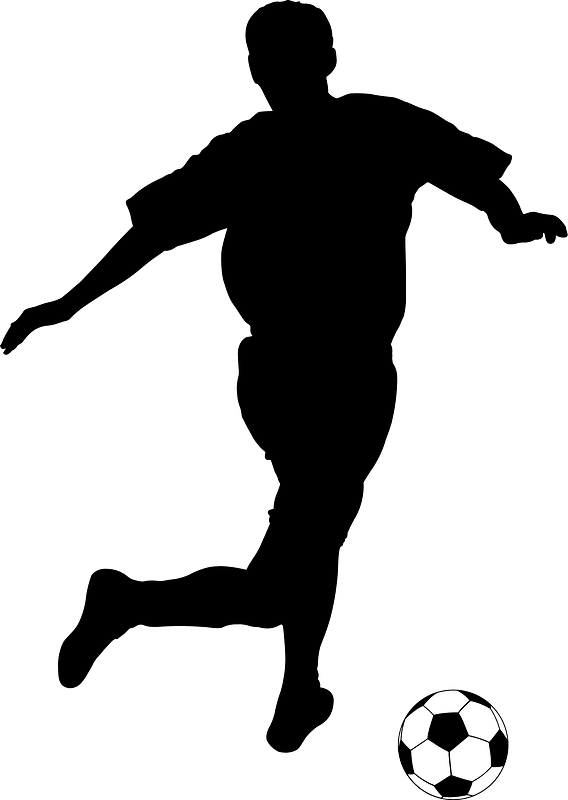 Soccer player silhouette - Free vector clipart images on creazilla.com