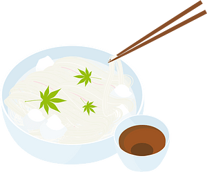 Somen japanese noodle
