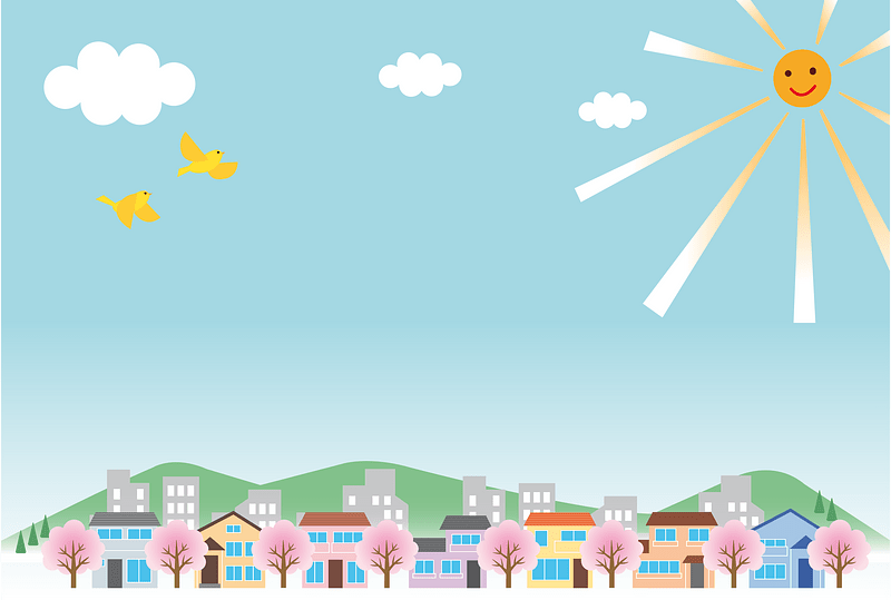 Spring cityscape