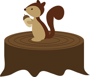Squirrel with acorn