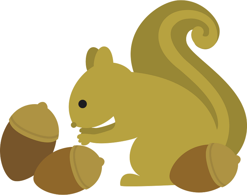 Squirrel with acorn