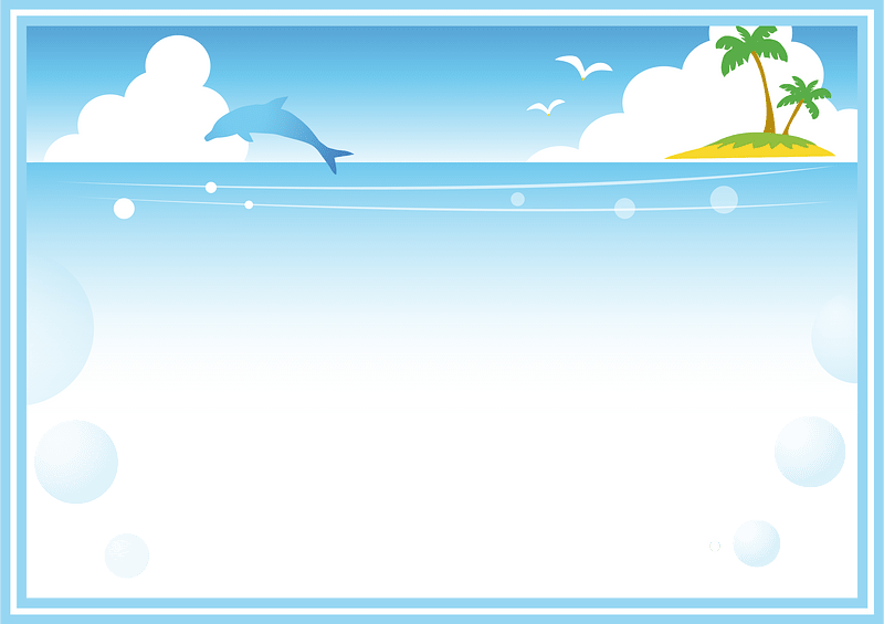 Summer ocean frame