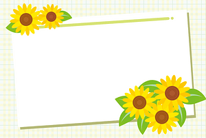 Sunflower drawing paper