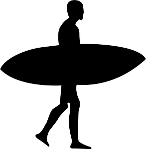 Surfer silhouette