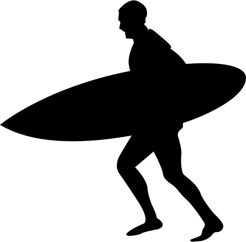 Surfer silhouette