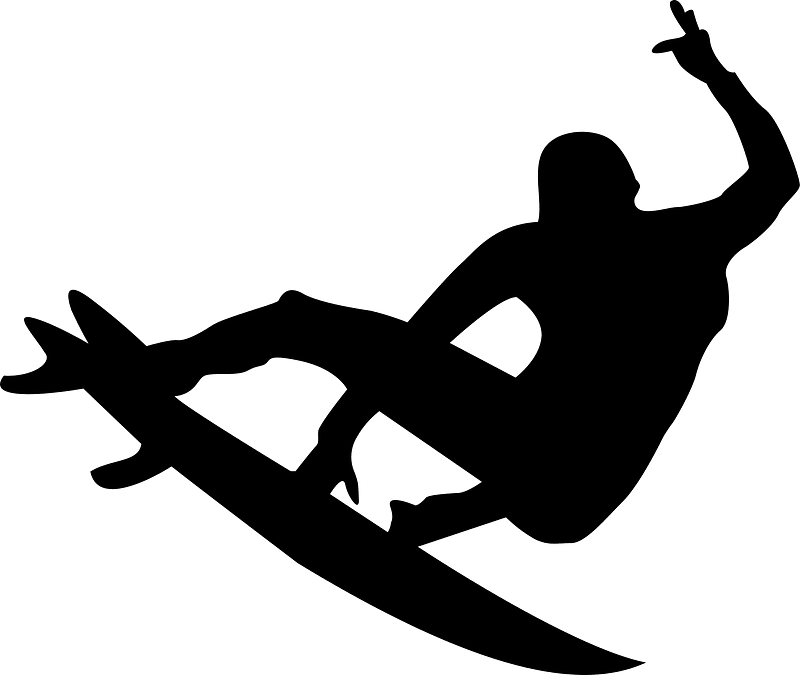 Surfer silhouette