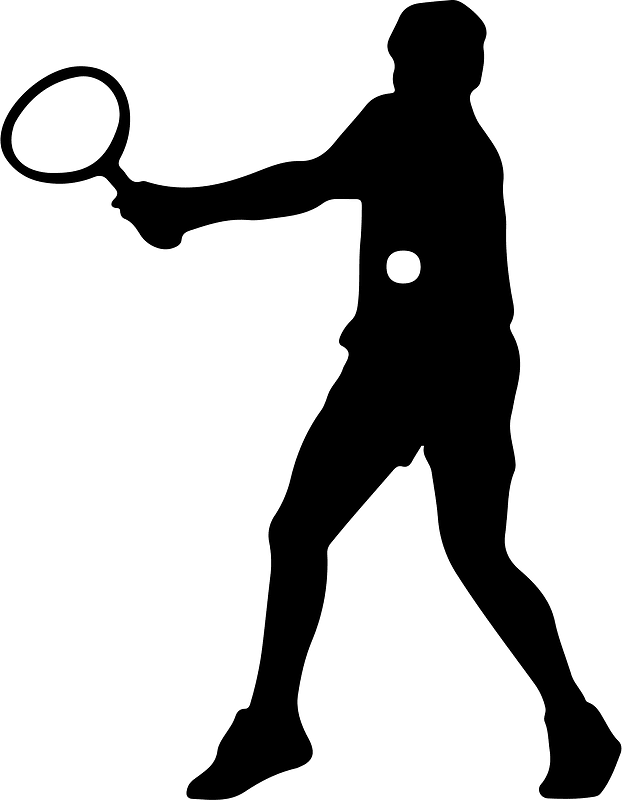 Tennis player silhouette