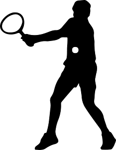 Tennis player silhouette