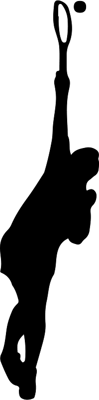 Tennis player silhouette