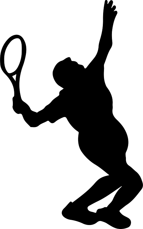Tennis player silhouette