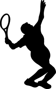 Tennis player silhouette