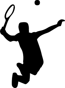 Tennis player silhouette