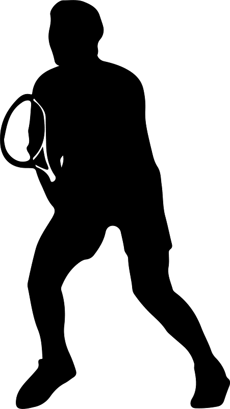 Tennis player silhouette