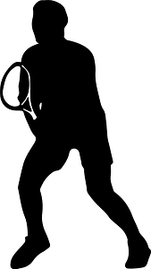 Tennis player silhouette