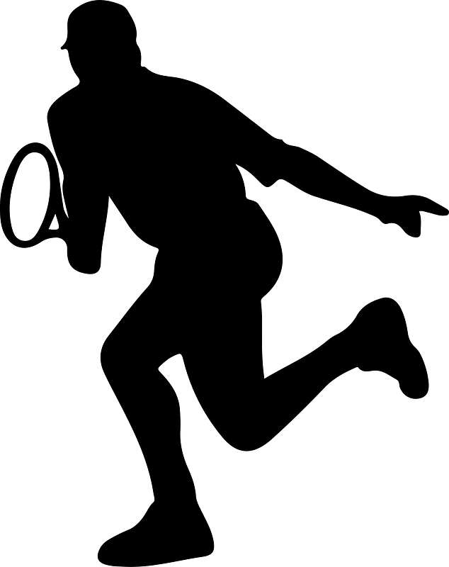 Tennis player silhouette