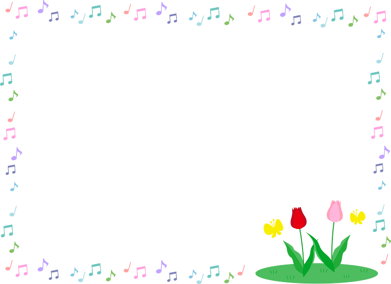Tulip musical note frame