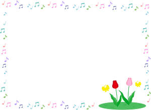 Tulip musical note frame