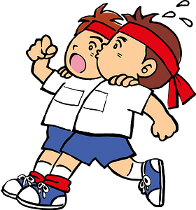 Undokai sports three legged race