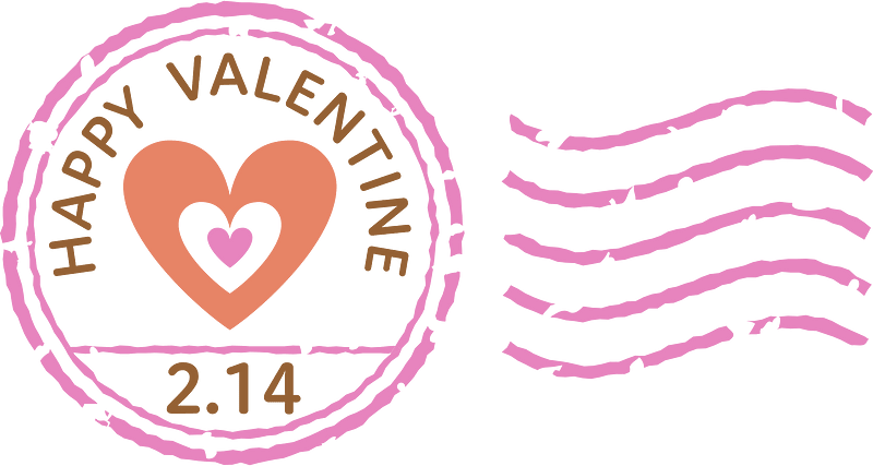 Valentines day stamp