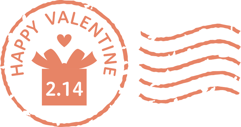 Valentines day stamp