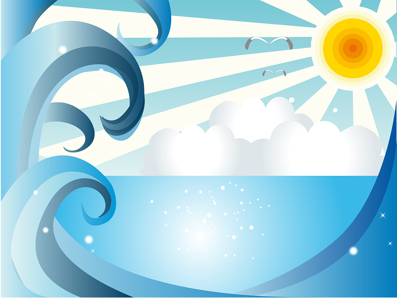 Wave and summer sea