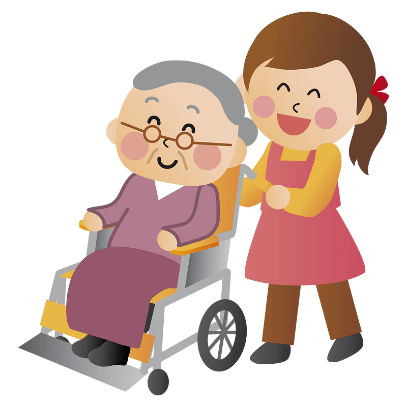 Wheelchair old woman