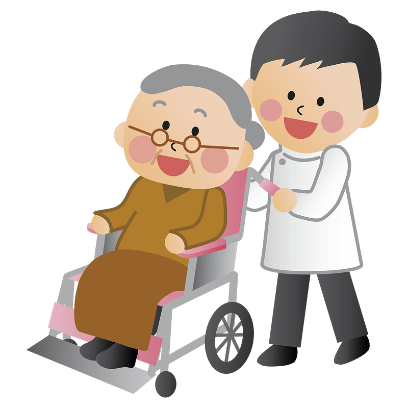 Wheelchair old woman