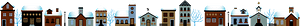 Winter town background