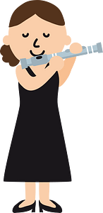 With with flute