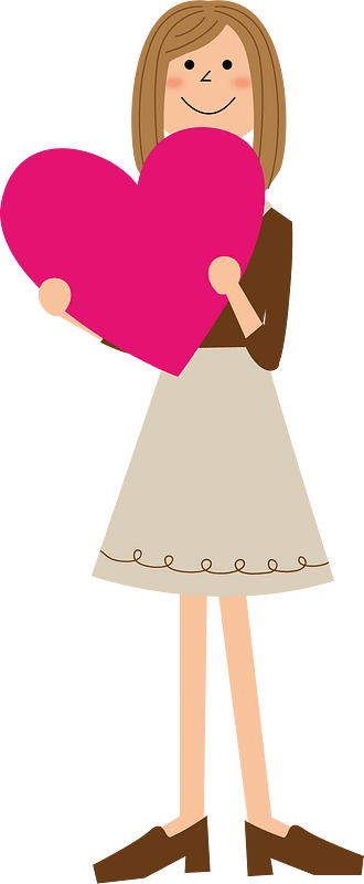 Woman with heart