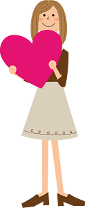 Woman with heart