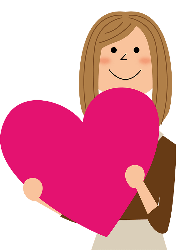 Woman with heart